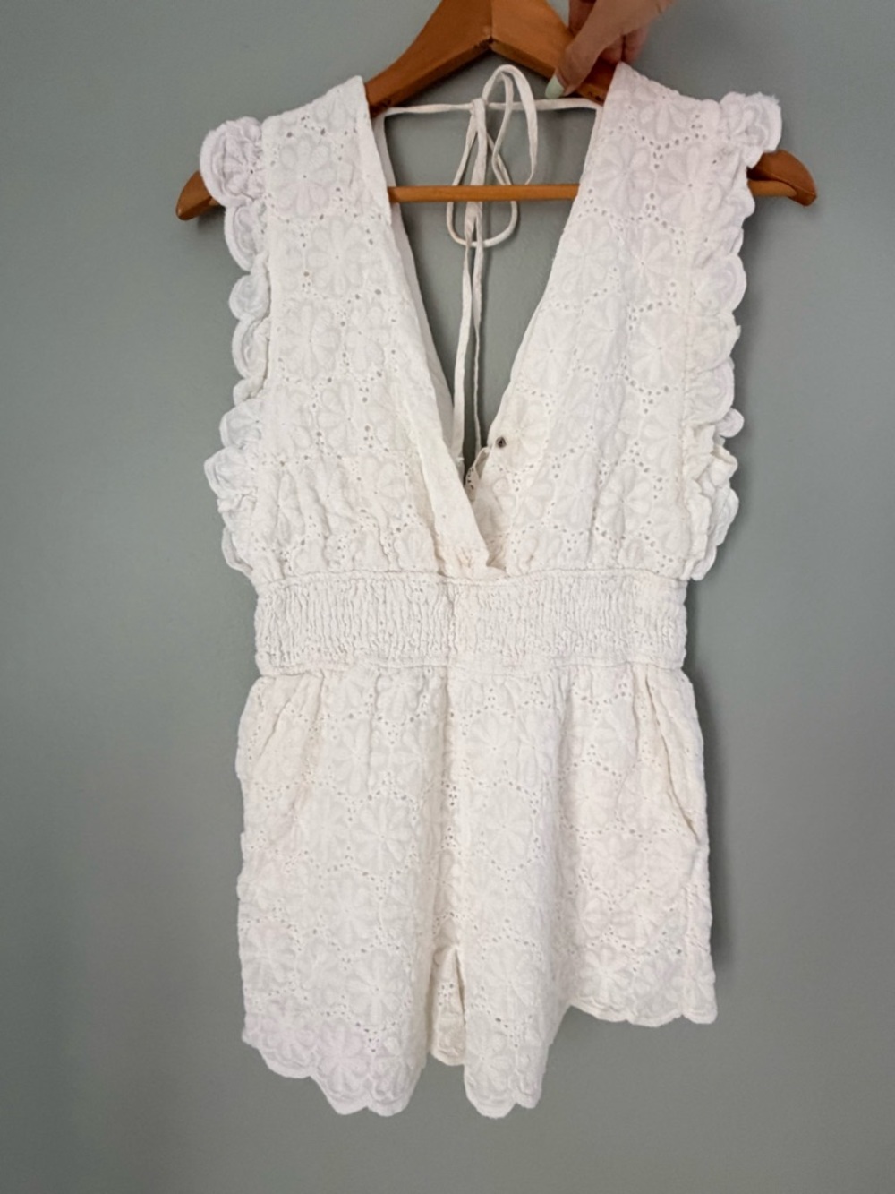 Boutique Store Storia White Eyelet Romper